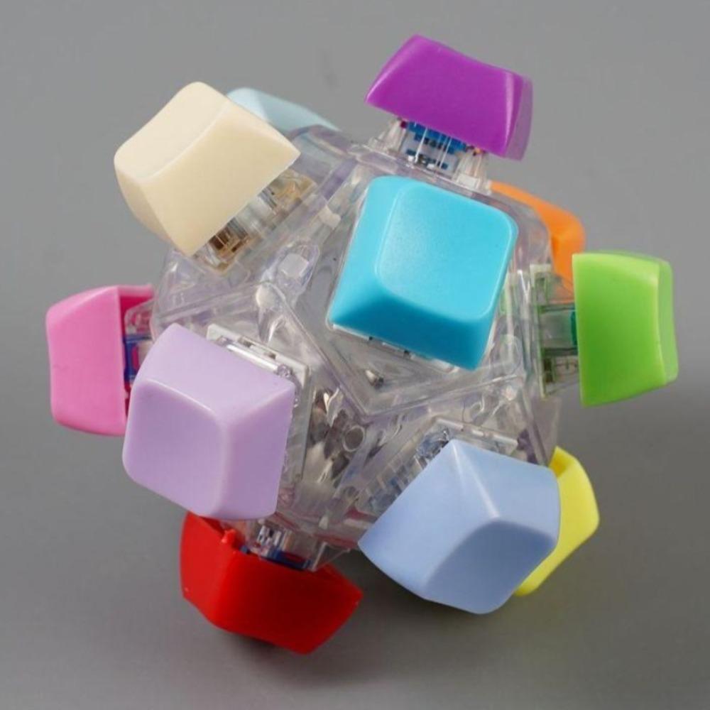 Clickable Button Fingertip Press Button Tester 12 Key Keyboard Key Toy Fidget Toy Focus Games