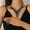 Exquisite High-End European & American Bridal Necklace Earring Set - Elegant Wedding Accessories