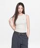 Emelbi Women'S Street Slim Ribbed Sleeveless T-Shirt Ny (Ivory)