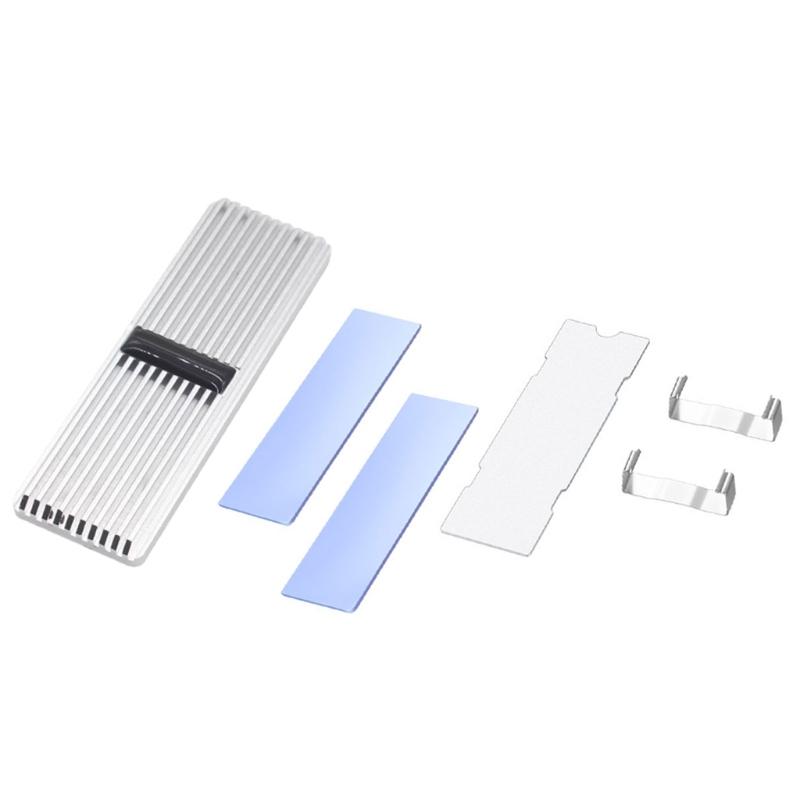 M.2 SSD Heatsink Thermal Pad Heatsink Aluminium Cooling with Silicone Thermal Pad Heatsink 2280 NVME CPU Cooling