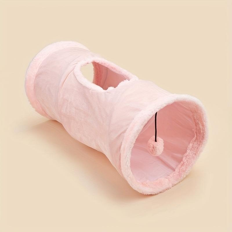 Foldable Velvet Cat Tunnel with Fun Ball Holes, Suitable for Small Pets Cat Tunnel