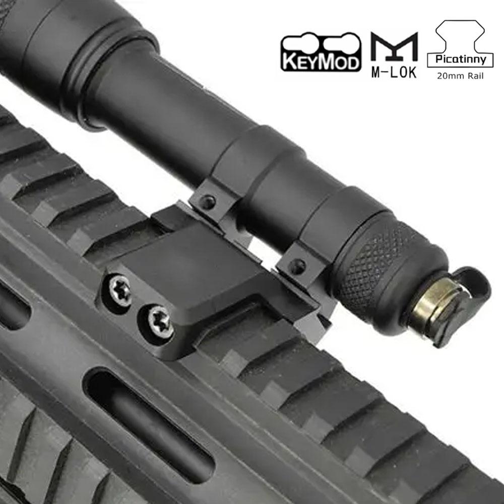 QD Quick Release Scout Light Side Rail Mount For Surefire M300 M600 Tactical Flashlight Fit Mlok Keymod 20mm Picatinny Rail