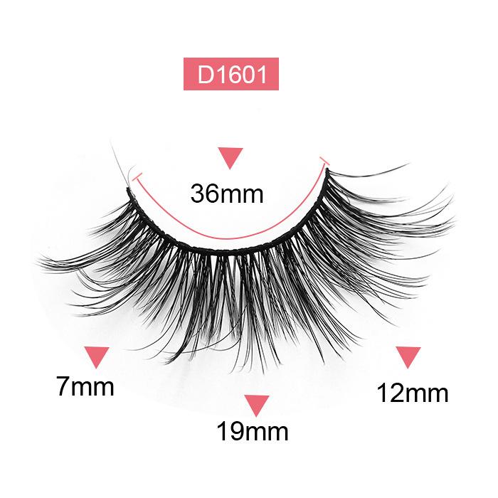 

1 Pair Of High-End Pink Boxes With Dense Chemical Fiber Double Eyelids, False Eyelashes, Natural Nude Makeup For Eyelashes.