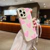 Full Screen Love Heart Lanyard Strap Phone Case For iPhone 15 14 13 12 11 Pro Max X XS XR 7 8 Plus SE  Silicone Soft Cover