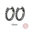 Gun Black Ear Buckle Earrings Light Luxury Full Diamond Ear Clips Earbone Clips S925 Sterling Silver Earrings Cool Girl Earrings