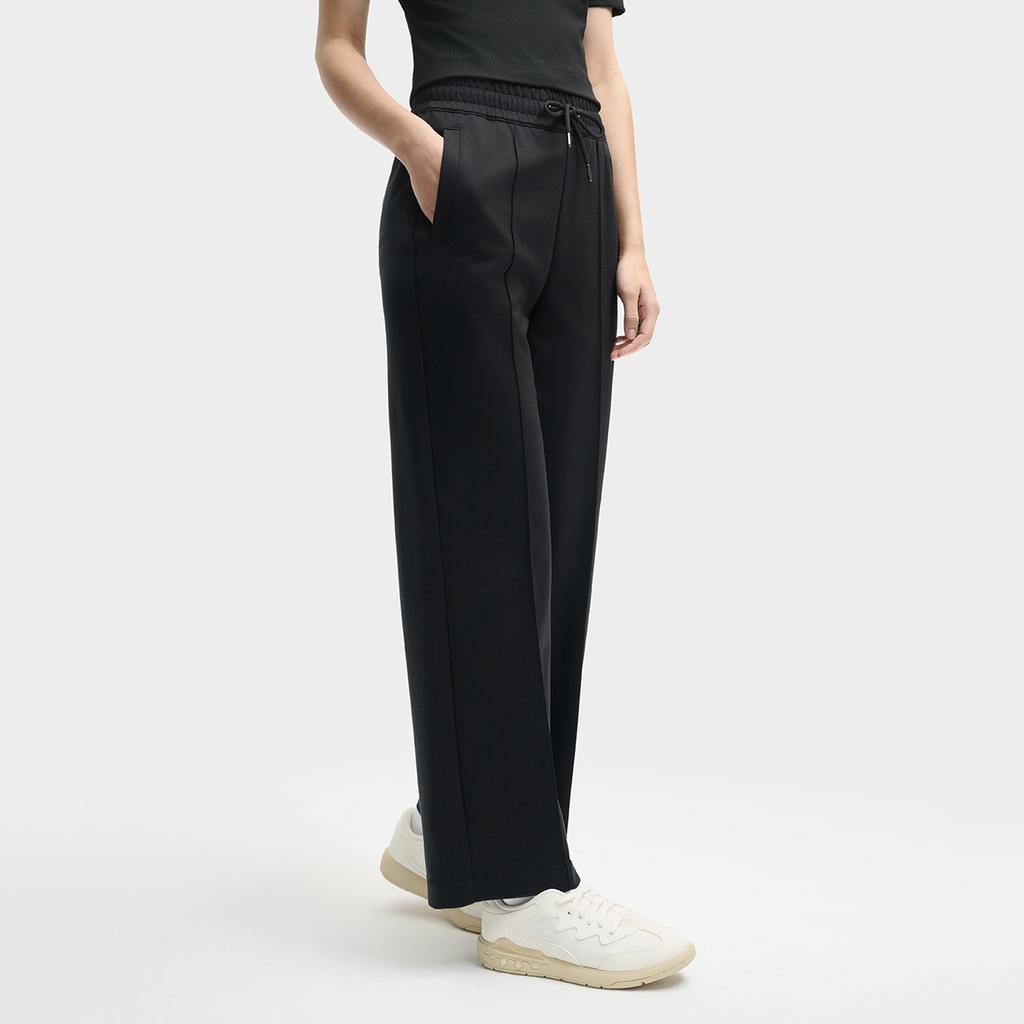 New FILA MILANO Collection Knitted Sweatpants Women's Jet Black BK F11W525601F-BK