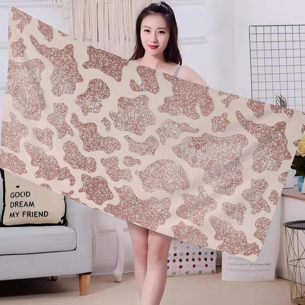 Dalmatiner Kuh Zebra Textur Badetuch Mikrofaser Weich Wasserabsorbierend Atmungsaktiv Für Mädchen Kinder Dekorative Cartoon Strandtuch