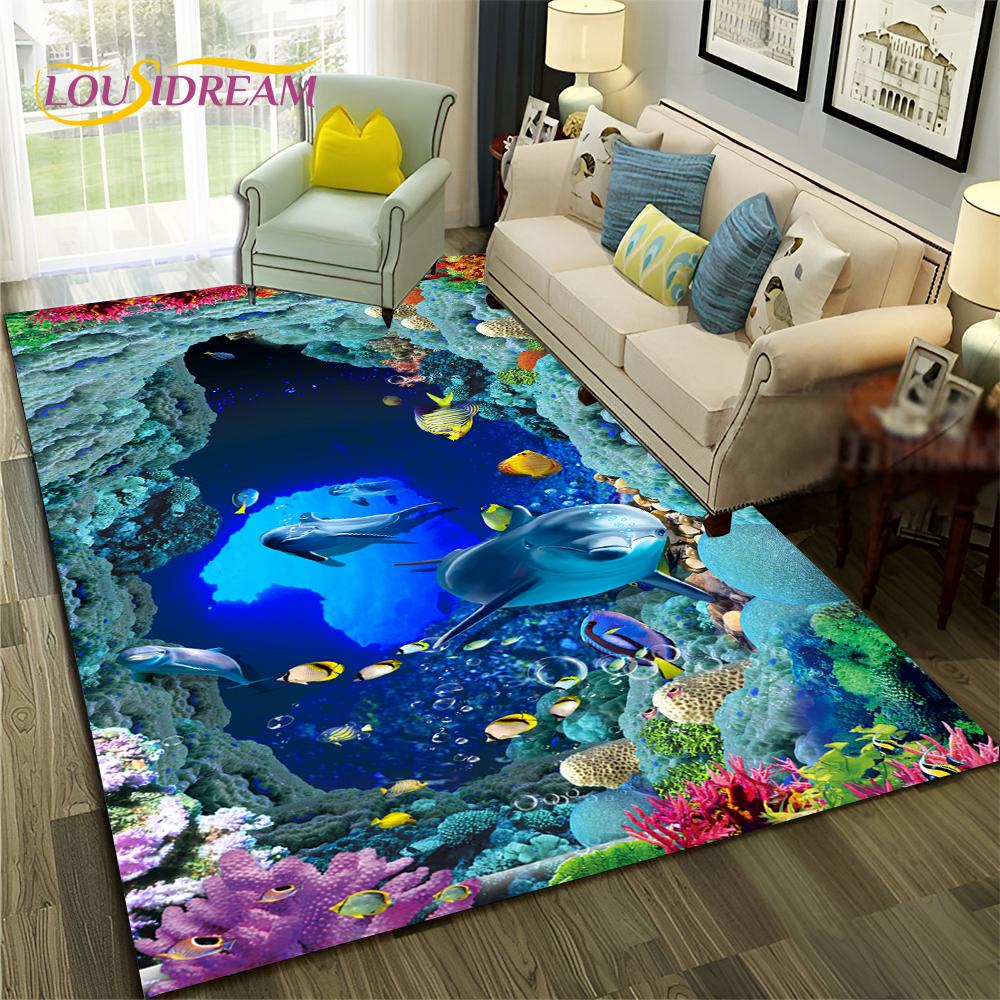 HD Hallucination Vision 3D Illusion Carpet Rug for Home Living Room Bedroom Sofa Doormat Decor,Child Area Rug Non-slip Floor Mat