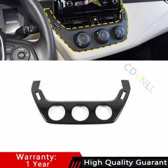 For Toyota Corolla 2019-2022 Carbon Fiber Console AC Switch Control Panel Trim