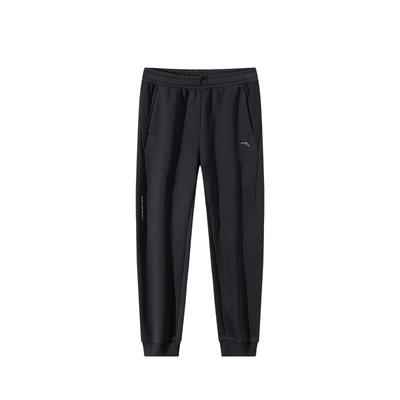 Training Series Solid Color Mid-Rise Drawstring Comfortable Breathable Versatile Cuffed Sports Pants Women Bottoms Black 162517307S-1