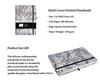 A5 Grey Floral Bullet Journal with Elastic Band & Pocket - Dot Grid & Lined Notebook Planner, Hardcover