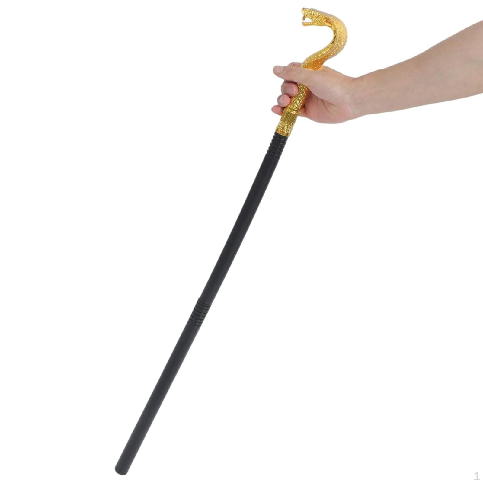 

Halloween Cane for Men Snake Head Shaped Wedding Themed Party Stage Show бронзовий