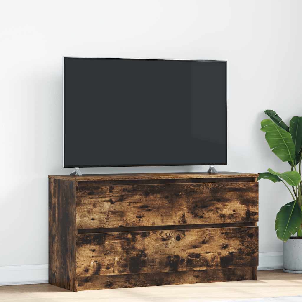 TV Cabinet Smoked Oak 100 x 35 x 54 cm Particleboard