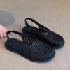 Fashion Mesh Hollow Woven Toe Sandals for Women for Summer Wear New Style with Back Straps and Soft Soles for Beach Roman Shoes