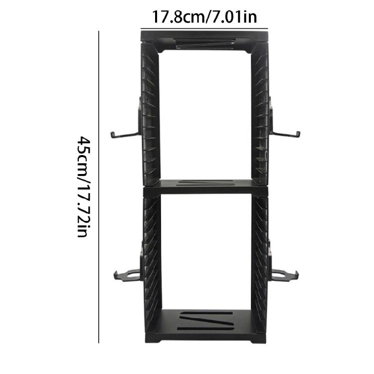 Gaming Disc Storage Tower Game Controllers Organiser Holder Stand 2-Layer for P5/P4/XSX Replace