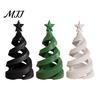 Festive PLA Plastic Art 3D Printed Christmas Tree Candle Holder, Spiral Small Shaped Compact Desktop Holiday Figurine Tealight Stand, Dining