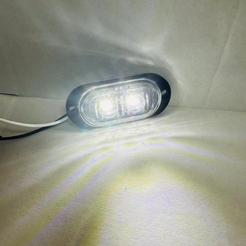 4PCS 2LED Smoked 12-24V Ice Bird Lens Creative Clearance Light Side Marker Light Signal Light for Truck Trailer