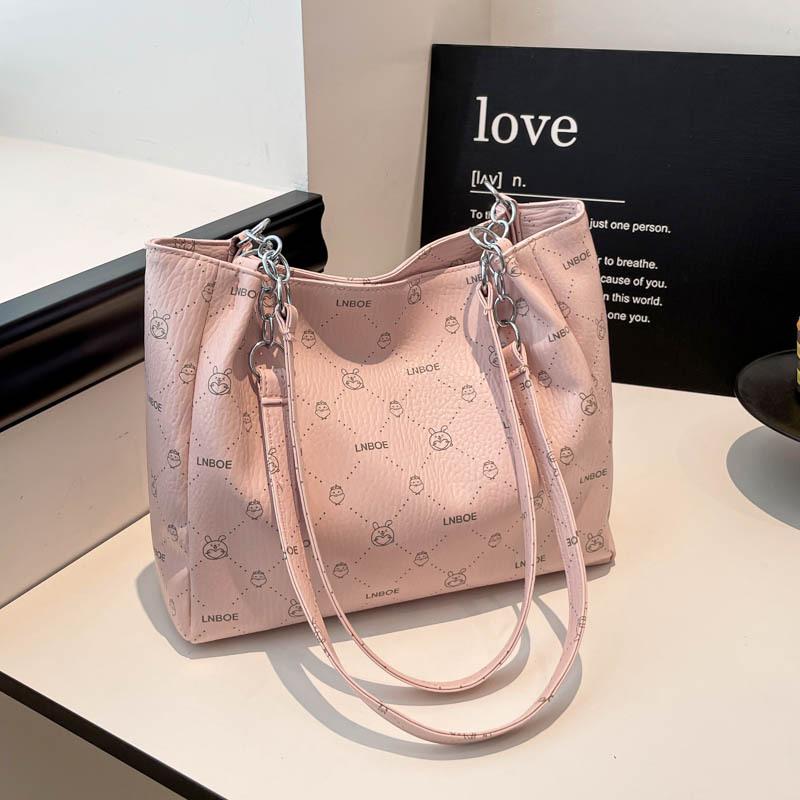 New Casual Tote Bag Fashionable Retro Printed Handbag Large Capacity Classic Versatile Shoulder Bag
