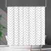 Shower Curtain Waterproof And Mildew-Proof Line Lattice Bathroom Striped Bathroom Curtain Shower Curtain Partition Curtain Free Of Punching