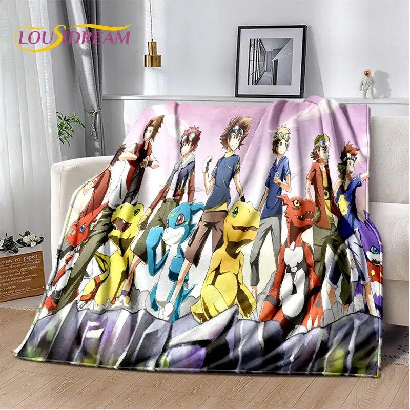 Cartoon Digimon Adventure Area Rug Large,Carpet Rug for Living Room Bedroom Sofa Doormat Decoration, Non-slip Floor Mat Cover 3D