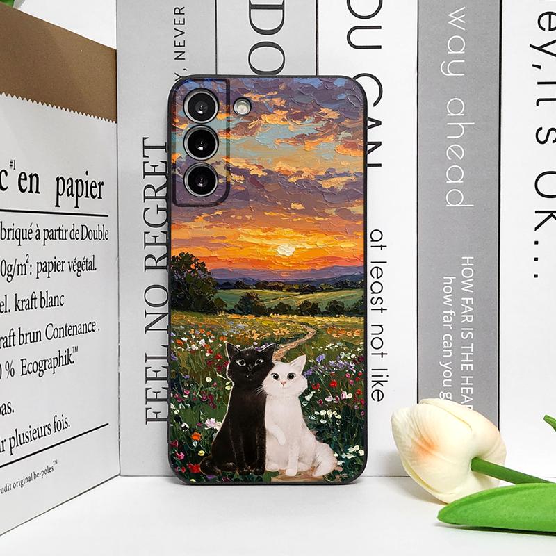 Funny Cute Cat Cartoon Pattern Phone Case for Google Pixel 9 A 8 A 7A 6A 7 PRO 8 9 Pro XL 4G 5G Shockproof Anti-drop Soft Cover
