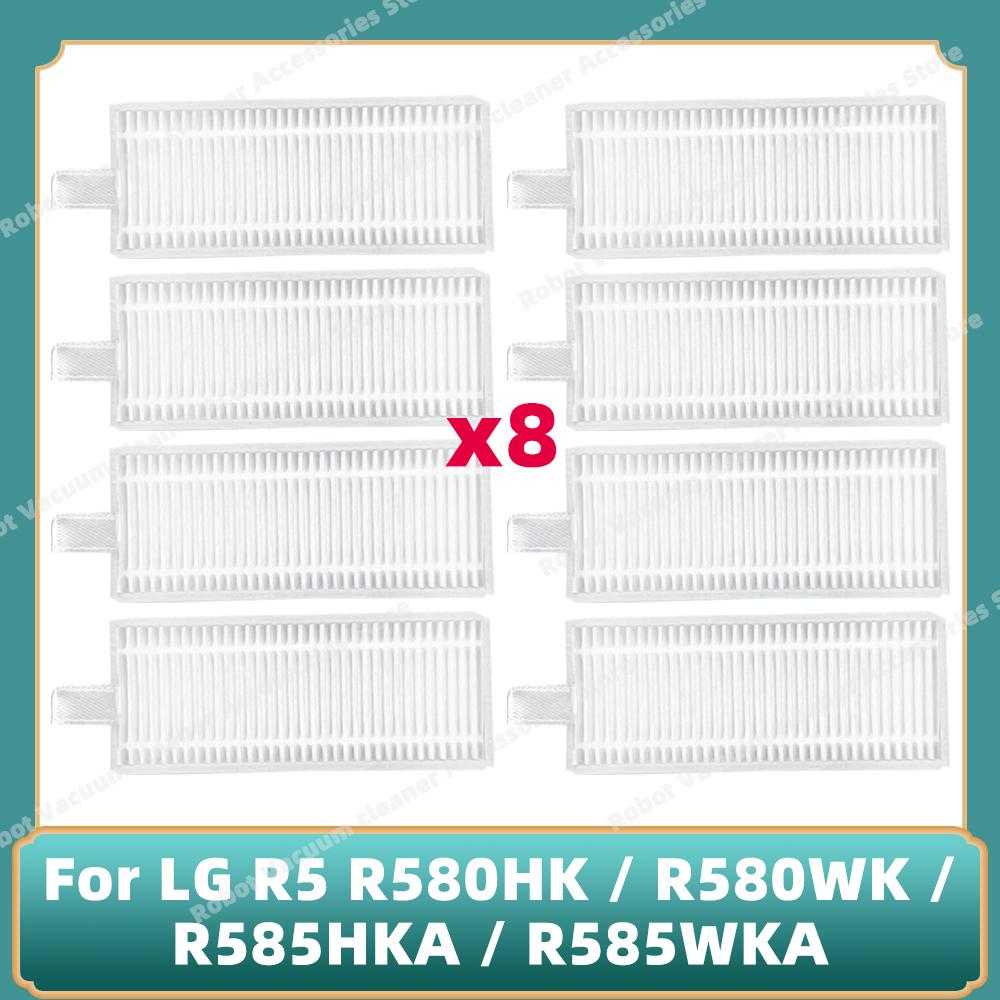 

Compatible For LG R5 R580HK / R580WK / R585HKA / R585WKA Robot Vauccm Cleaner Main Side Brush Mop Cloth Hepa Filter Spare Parts