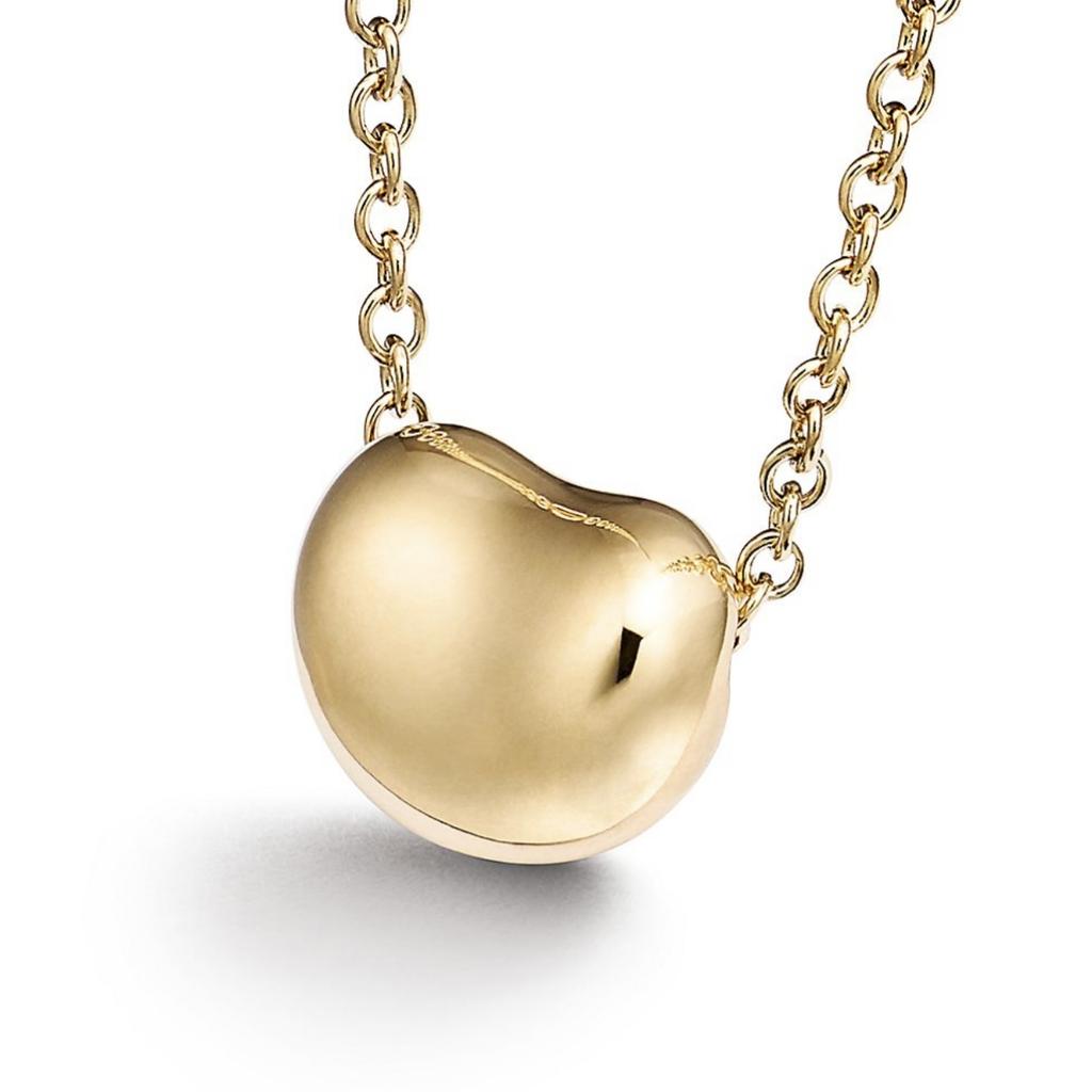 TIFFANY & CO . Elsa Peretti Grüne Bohnen 18 Karat Gold Halsketten Damen Gold GRP11431