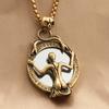 Punk Vintage Stainless Steel Magic Mirror Pendant Necklace For Men Women Gothic Unique Skull Necklaces Fashion Jewelry Gifts