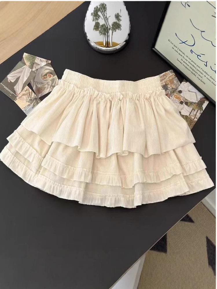 Damen Hohe Taille A-Linie Puffy Kuchenrock - Süßer Retro Ballett Stil für Frühling & Herbst