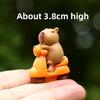 Capybara Toy Mini Figurine Resin Creative Relaxing Desktop Decor For Kids