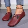 New Soft Leather Flat-bottomed Casual Single Shoes Women's Summer Shallow Mouth One-pedal Simple Fashion Women's Shoes