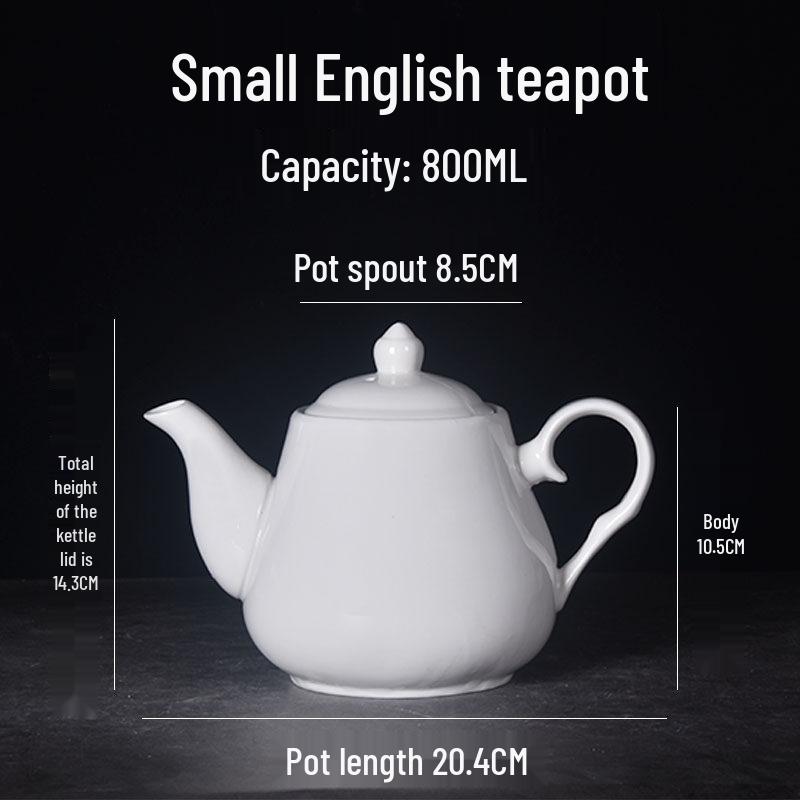 Large Ceramic White Teapot - Creative Persimmon Design for Home & Restaurant