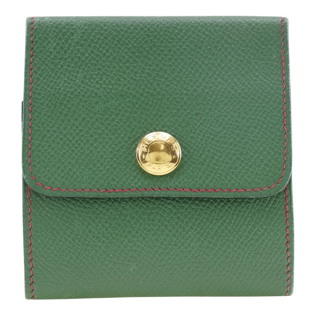 

HERMES Arajif Coin Purse post-it case leather unisex Used