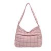 Quilted Puffer Shoulder Bag for Women Large Capacity Tote Sling Bag Casual Crossbody Satchel Bag Female Handbag