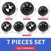 7 Stück 45mm 68mm 74mm 82mm Auto Frontklappen-Emblem Heckklappen-Abzeichen Lenkrad für M F30 G01 E36 E39 E87 E46 E90 E92 E53 E94