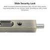 Stainless Steel Slide Latch Lock 6 Inch Flush Bolt Latch Security Door Slide Bolt  Cabinet