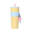 Sleek Gradient Stainless Steel Insulated Straw Cup with Portable Strap