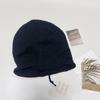 Autumn and winter new retro solid color headgear showing face small pile hat children's cold hat versatile knitted hat