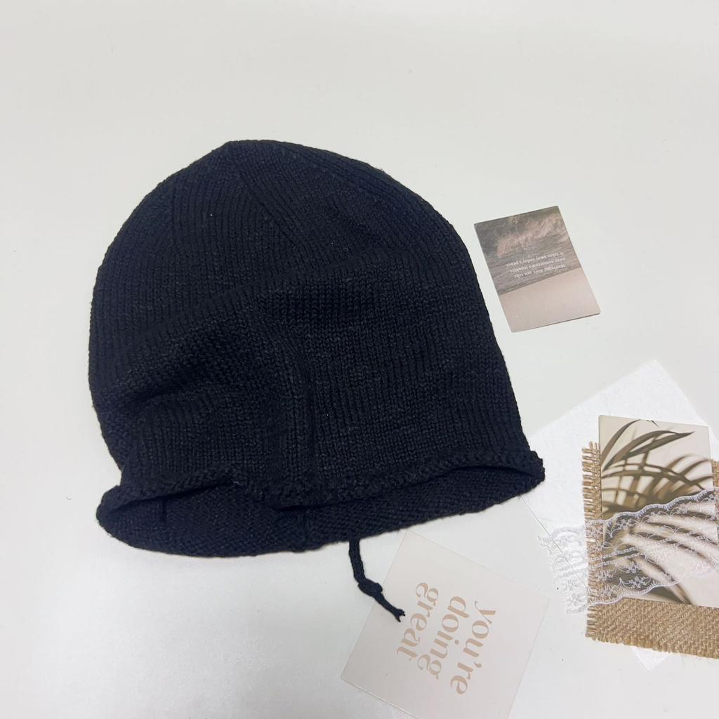 Autumn and winter new retro solid color headgear showing face small pile hat children's cold hat versatile knitted hat