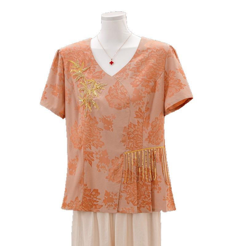 Elegant Embroidered Short Sleeve Mother's Wear - Summer 2026 Collection
