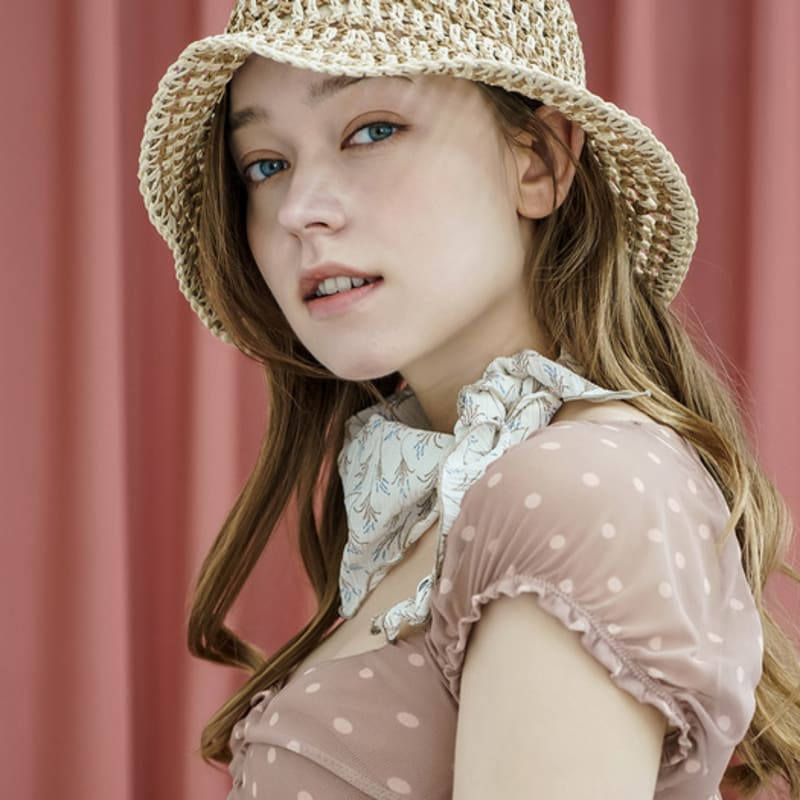 

meminn creamy knit bucket hat Creamy (BK)