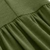 Abito estivo da donna maniche corte girocollo orlo ampio plissettato linea ad A tasche lunghezza a metà polpaccio abbigliamento femminile vestito estivo svolazzante