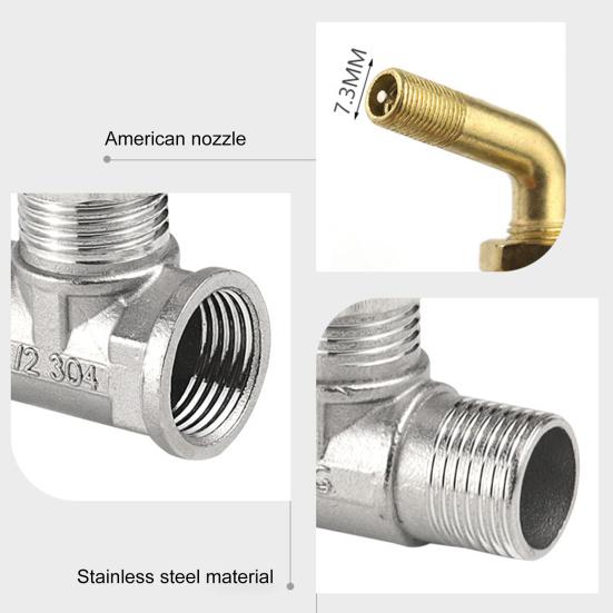 Faucet Anti-freeze Connector Stainless Steel Outdoor Faucet Anti-freeze Joint 1/2" 3/4" Pipe