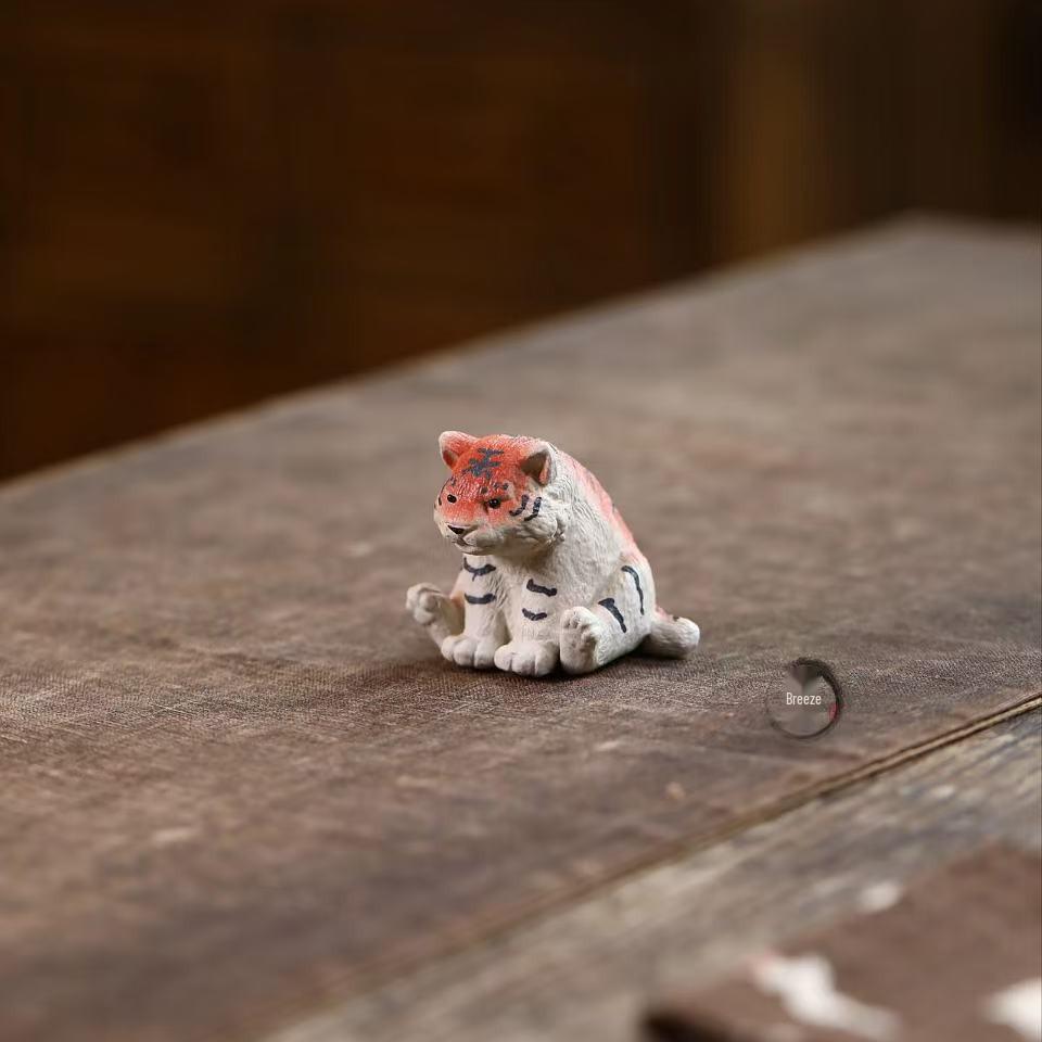 Handmade Yixing Zisha Cute Zodiac Tiger Tea Pet Ornament