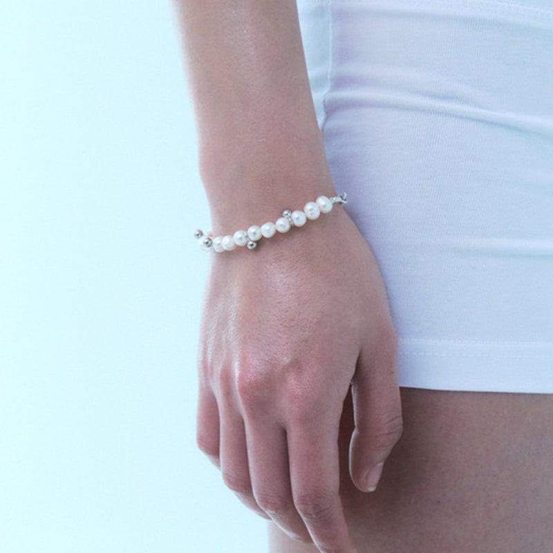 

lowool Dew pearl silver bracelet XL(19~20cm)