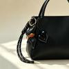Yogodlns New Leather French Bulldog Pendant Heart Braided Rope Pendant Personalized Bag Pendant Accessories