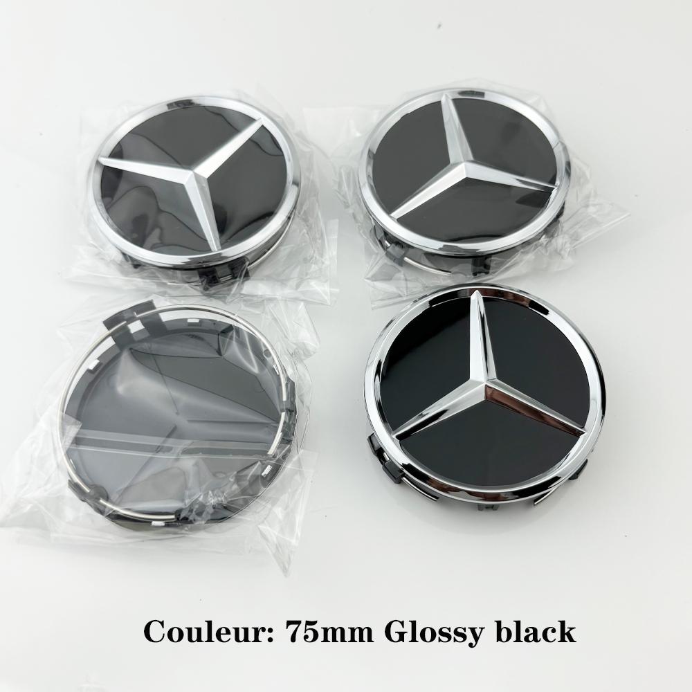 CRJ1 For AMG 4pcs 75MM Car Wheel Center Hub Caps Covers Mercedes Benz A B C S Class AMG GLA CLA GLC W176 W221 W204 W205 accessories