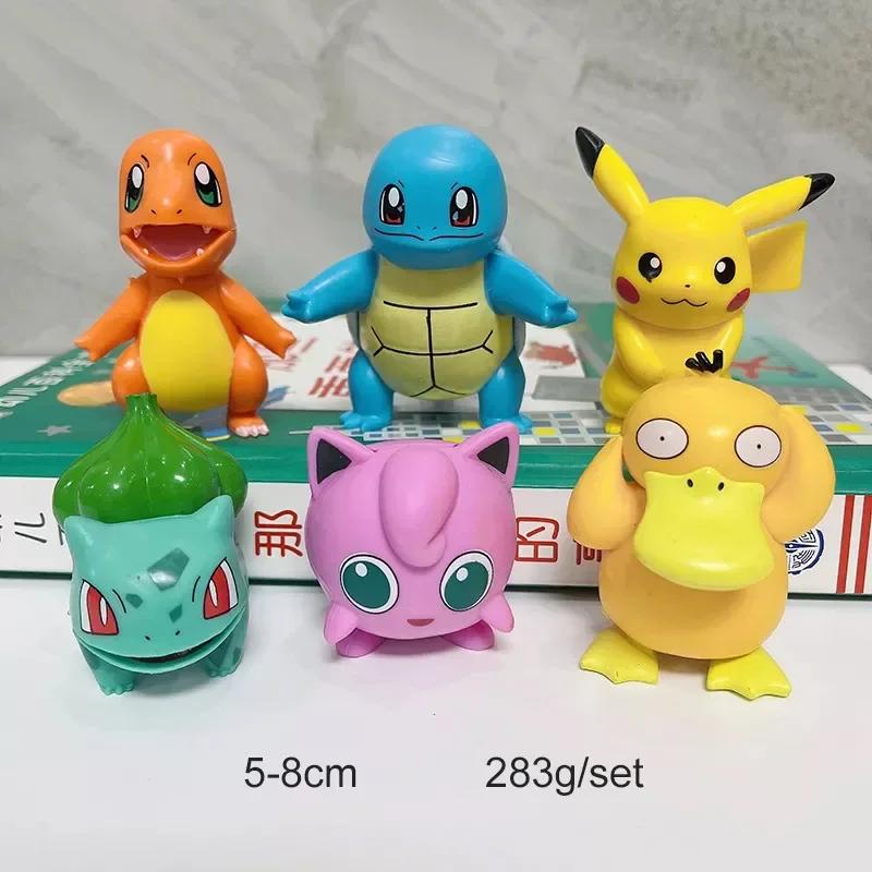 Pokemon Action Figure Gk Spoof Series Obscene Pikachu Charmander Bulbasaur Squirtle Gengar Doll Ornaments Model Kid Gift