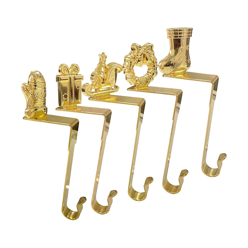 5 PCS Fireplace Hook Christmas Decoration, Christmas Hook, Christmas Atmosphere Home Decoration