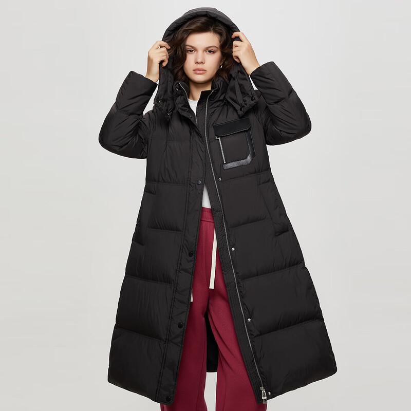 Women's Mid-Length Hooded Duck Down Jacket